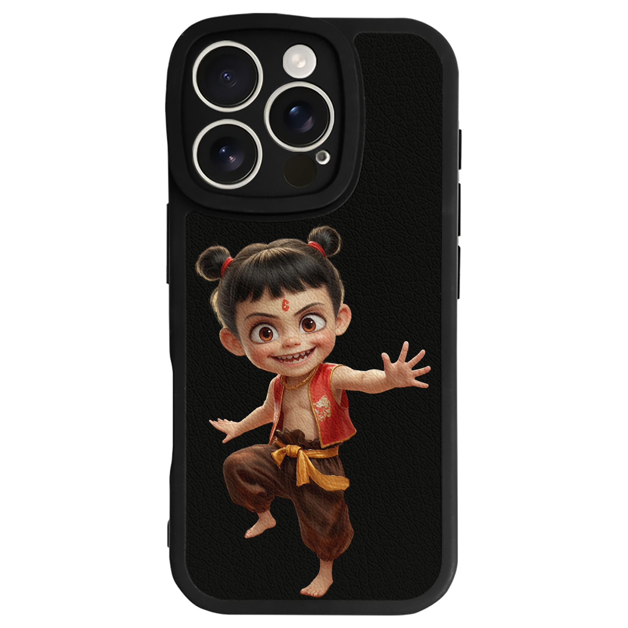 （画像用） Ne Zha 2 ナタ 魔童の大暴れ 【iPhone 16シリーズ対応】シリコンスマホケース（レザー調） 材質：シリコン